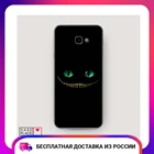 Чехол Силиконовый для Samsung Galaxy J4 Plus (Core) Зеленоглазый чеширский кот, защитный, тонкий, мягкий чехол-накладка 