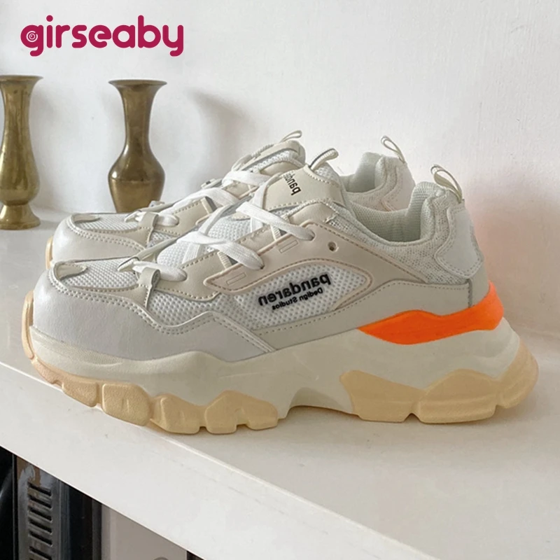 

Girseaby Korean Sneaker New style Fried street Casual Women's shoes Spring summer student Super fire Thick-soled All-match A4569