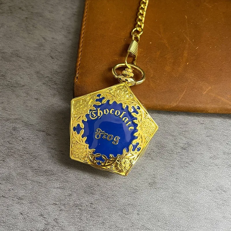 Fashion Top Gold Pentagon Hindu Pocket Watch Quartz Movement Pocket Watch Clock Timer Gift For Lovers And Friends