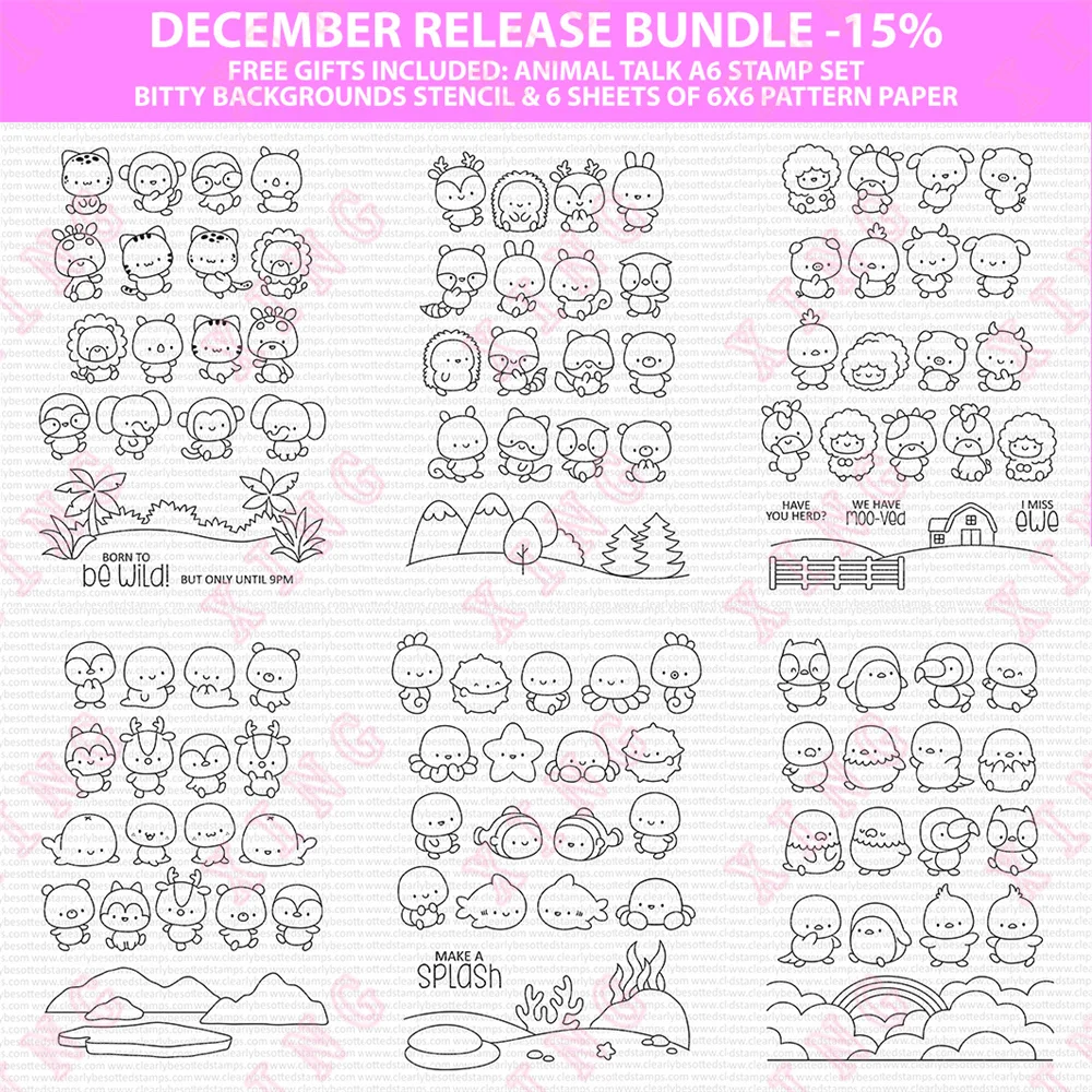 

Silicone Stamps Set Cut Diy Scrapbook Craft Deco Handmade Album Card Mold 2023 Jungle Woods Farm Cold Sea Air Metal Cutting Dies