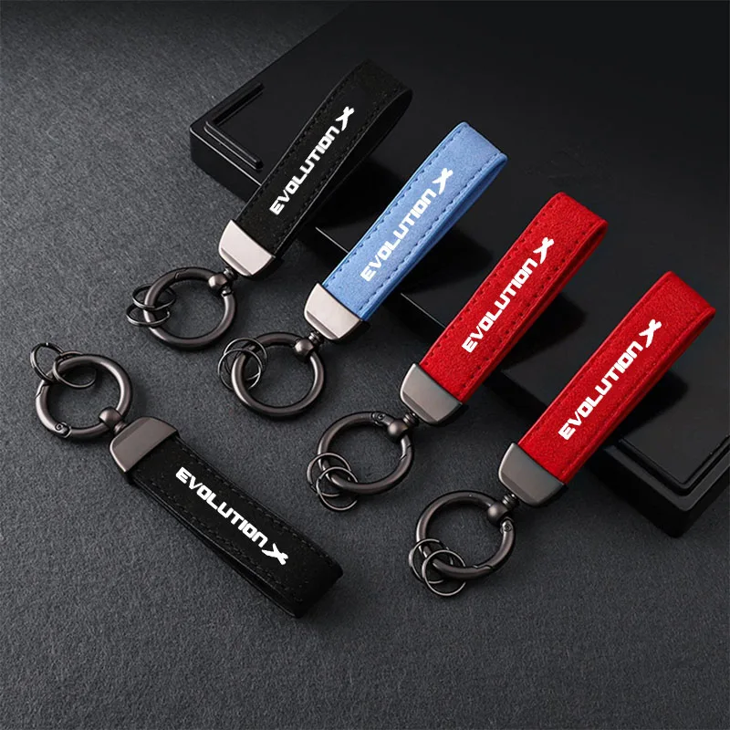 

Car KeyChain Detachable Metal 360 Degree Rotating Horseshoe Buckle Key Chain for Mitsubishi Evolution X Lancer EVO