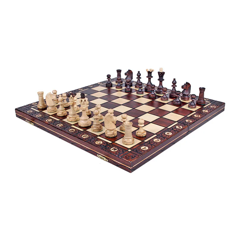 

Folding Wooden Large Outdoor Chess Set Interior Storage Adult Chess Set Tournament Luxury Juegos De Mesa Chess Sets Board games