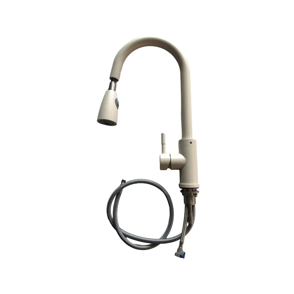 

Sink Tap Stainless Steel Kitchen Faucet Cold Hot Simple Style Inlet Pipe