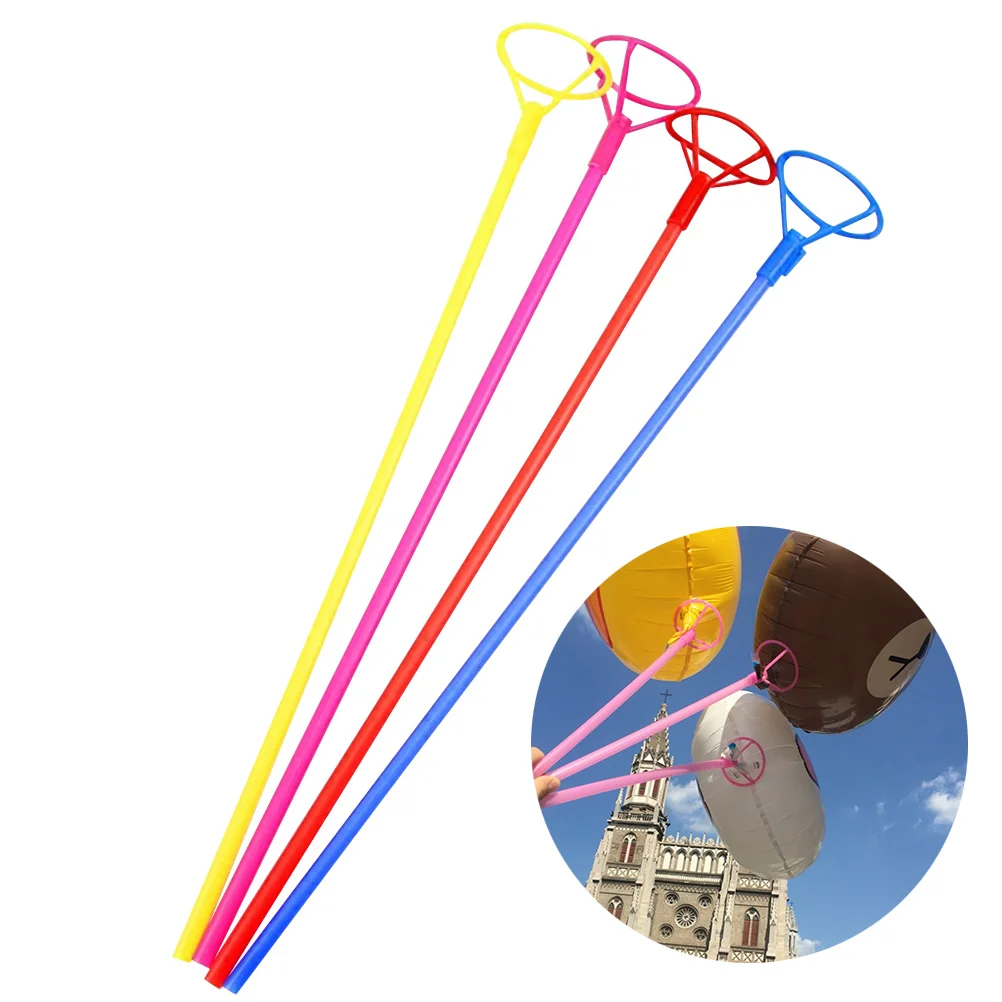 

50pcs Balloon Brackets Cupcake Decor Sticks Balloon Holders Cupcake Toppers Balloon Sticks with Cups Balloon Sticks Balloon Stem