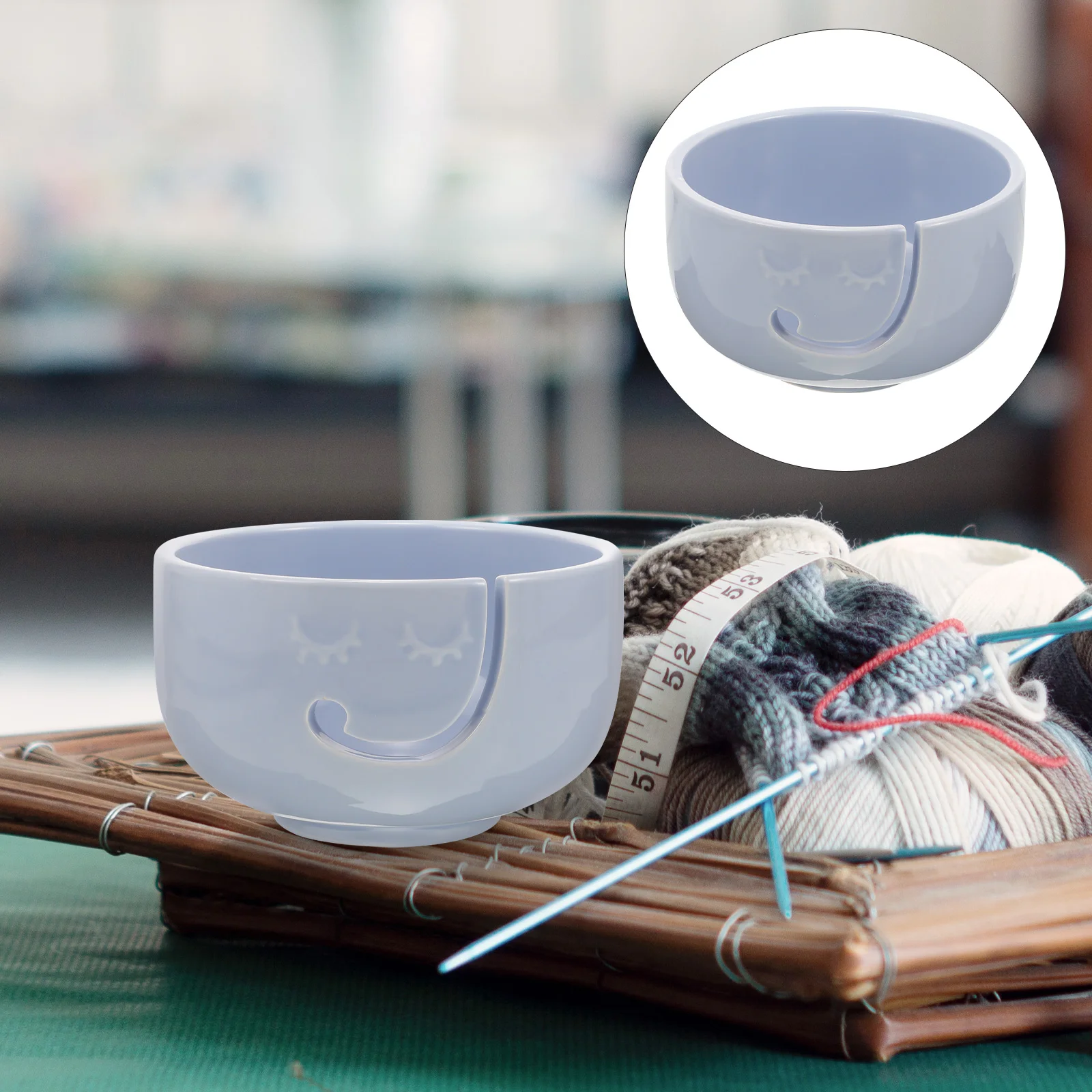 

Ceramic Wool Bowl House Decorations Home Yarn Organizer Crochets Bracket Accents Crocheting Porcelain Knitting Storage