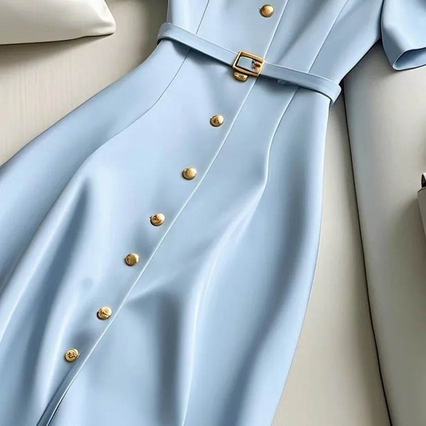 Сплошное цветное вечернее платье трапециевидной формы новое летнее женское с