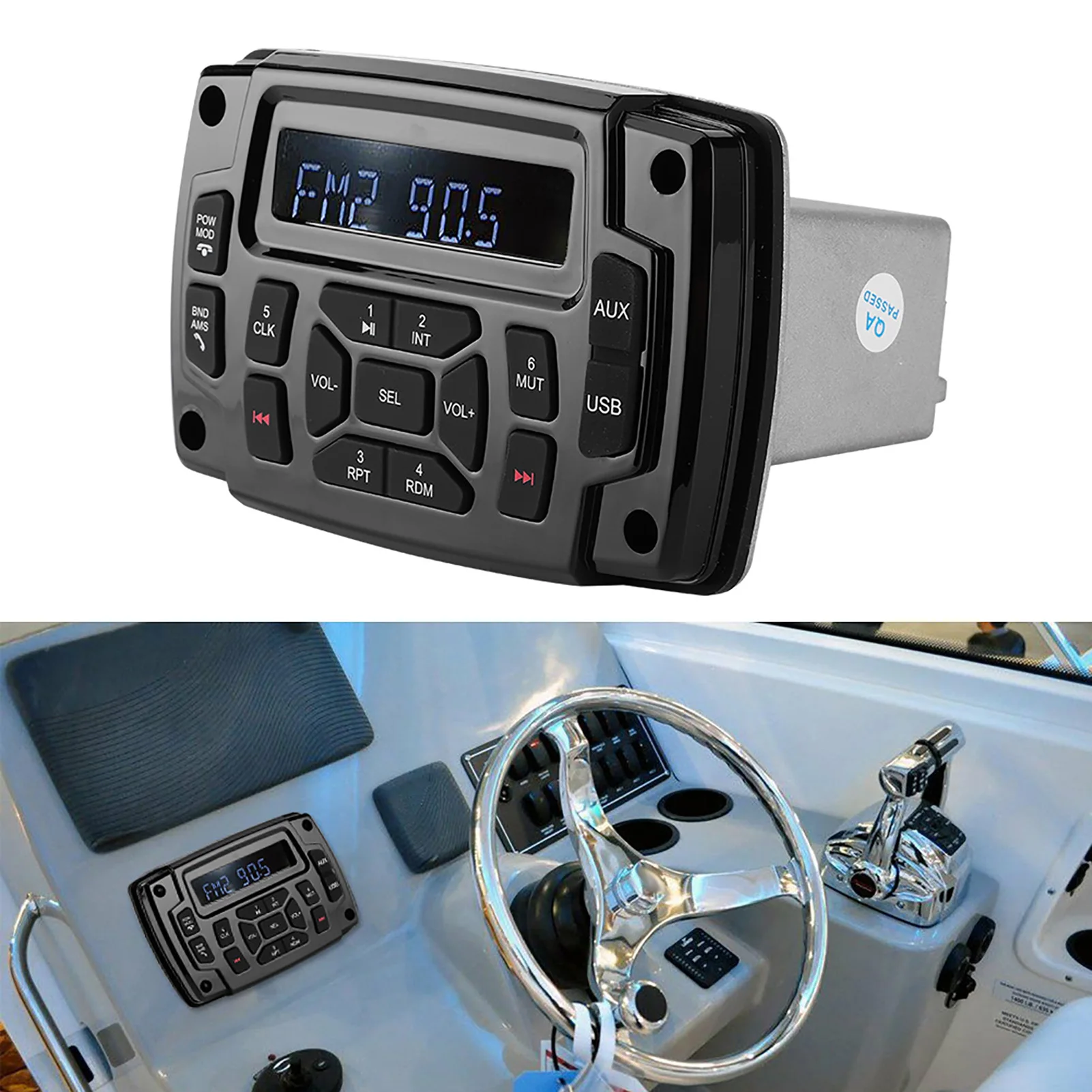 Водонепроницаемая лодочная морская стереосистема Bluetooth звуковая система FM AM