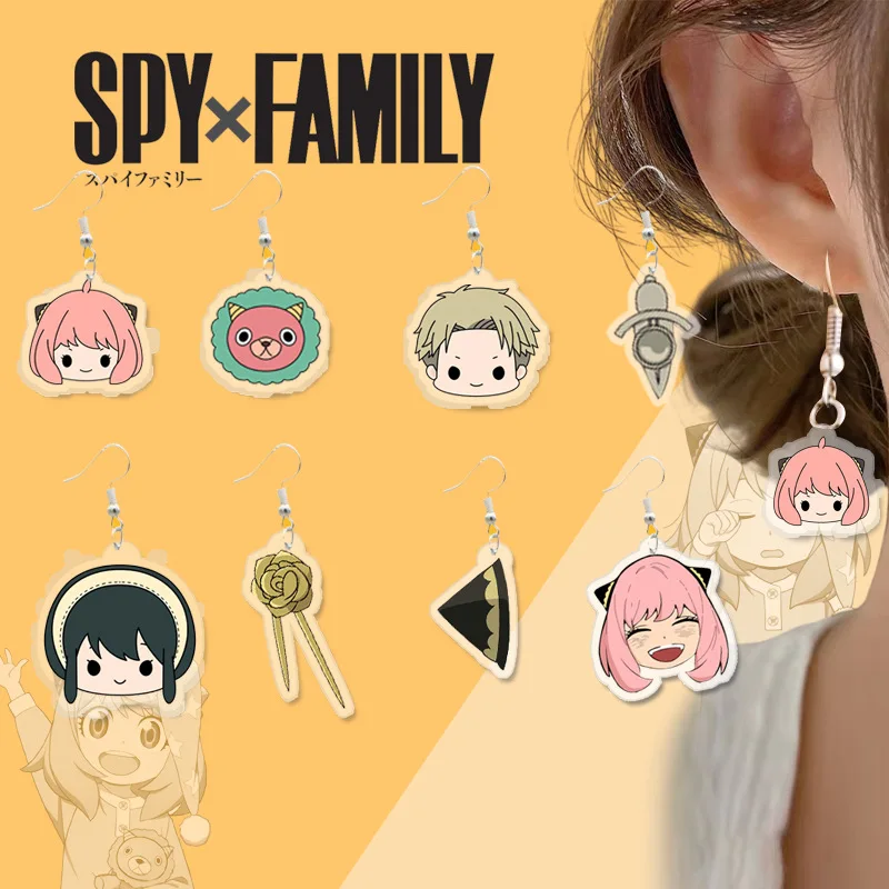 

Spy X Family Anime New Earrings for Girls Kawaii Crochet Earrings Cartoon Fashion Jewelry Accessories for Women Birthday Gifts