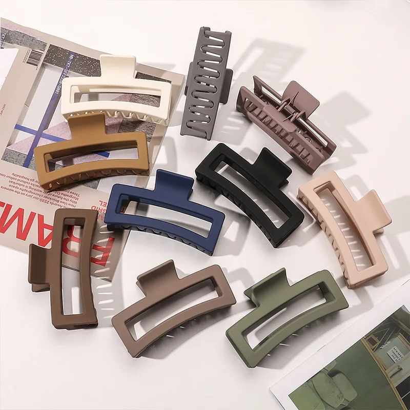 

Матовые крупные заколки для волос, однотонные зажимы для волос в виде акулы 13 см, аксессуар для волос большого размера