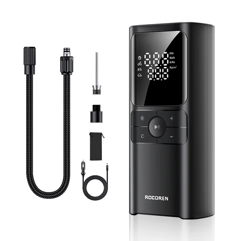 Rocoren автомобильный надувной воздушный насос портативный компрессор 12 В цифровой надувной высокого давления для автомобилей мотоциклы велосипед электрические шины