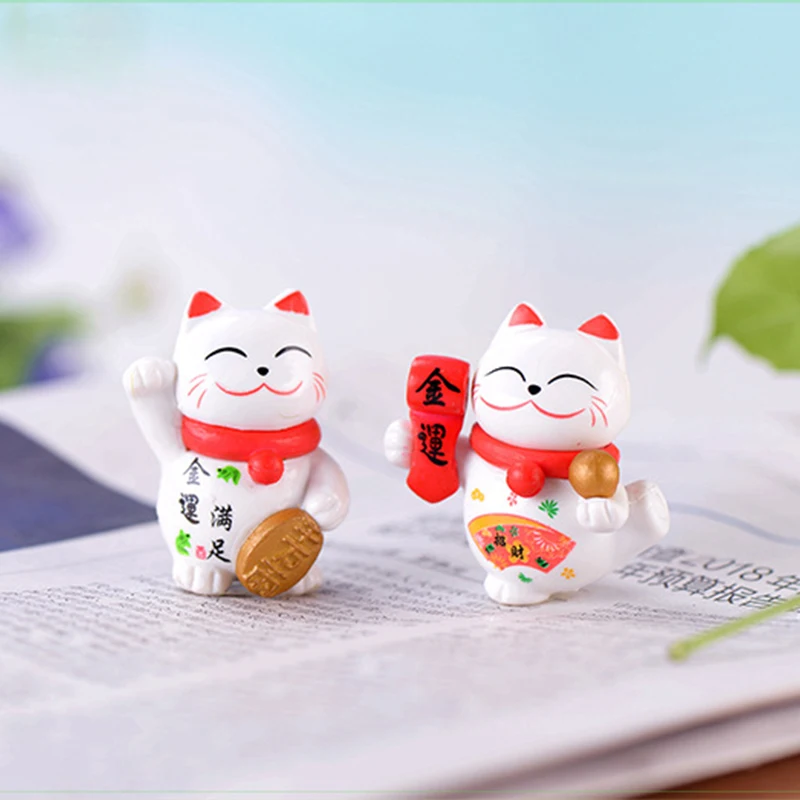 Мультяшное украшение Lucky Cat мини-украшение Maneki Neko каваи украшения креативная
