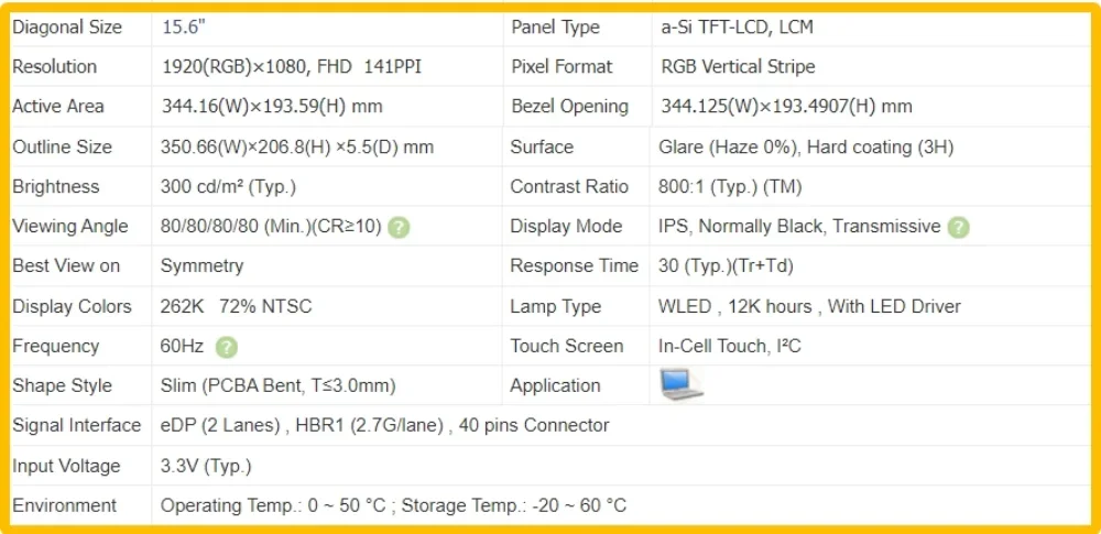 LP156WFA-SPE1 LP156WFA SPE1 15 6-дюймовый ЖК-экран для ноутбука In-Cell Touch Тонкая IPS-панель FHD 1920x1080