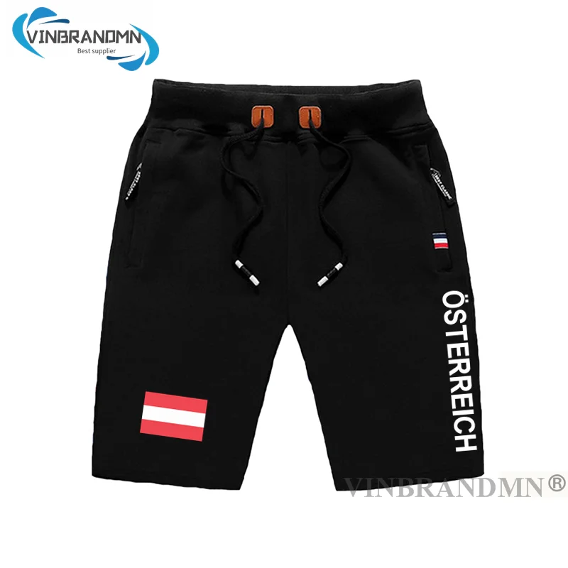 

Austria Mens Shorts Beach Newest Men's Board Shorts Country Flag Clothing Zipper Pocket Bodybuilding 100% Cotton Austrian AT AUT