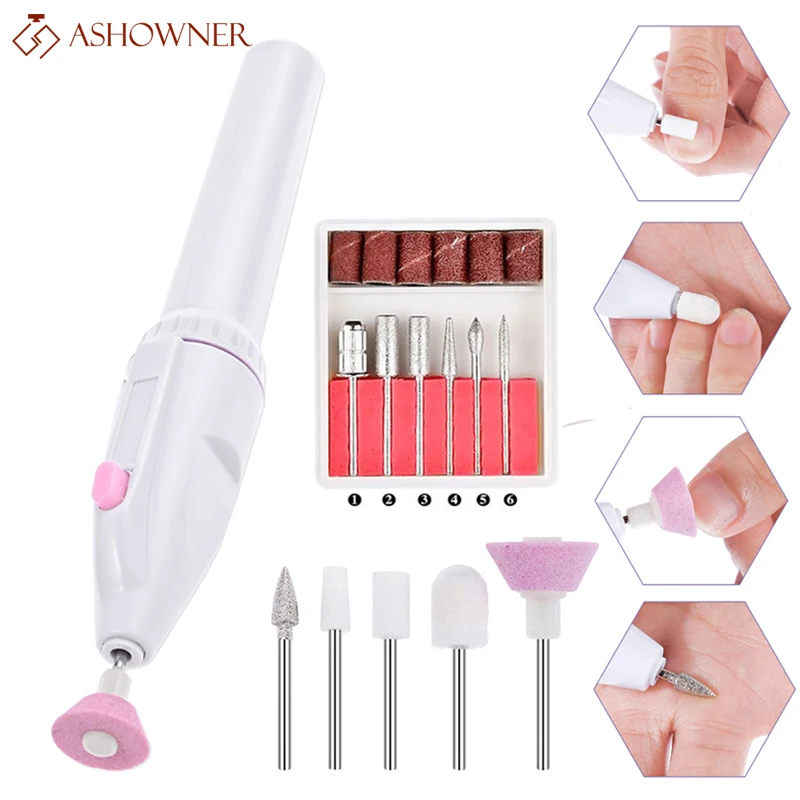 

Electric Nail set Manicure Set 5 in 1 Manicure machine Nail Drill File Grinder Grooming kit Manicure Pedicure Polisher remover