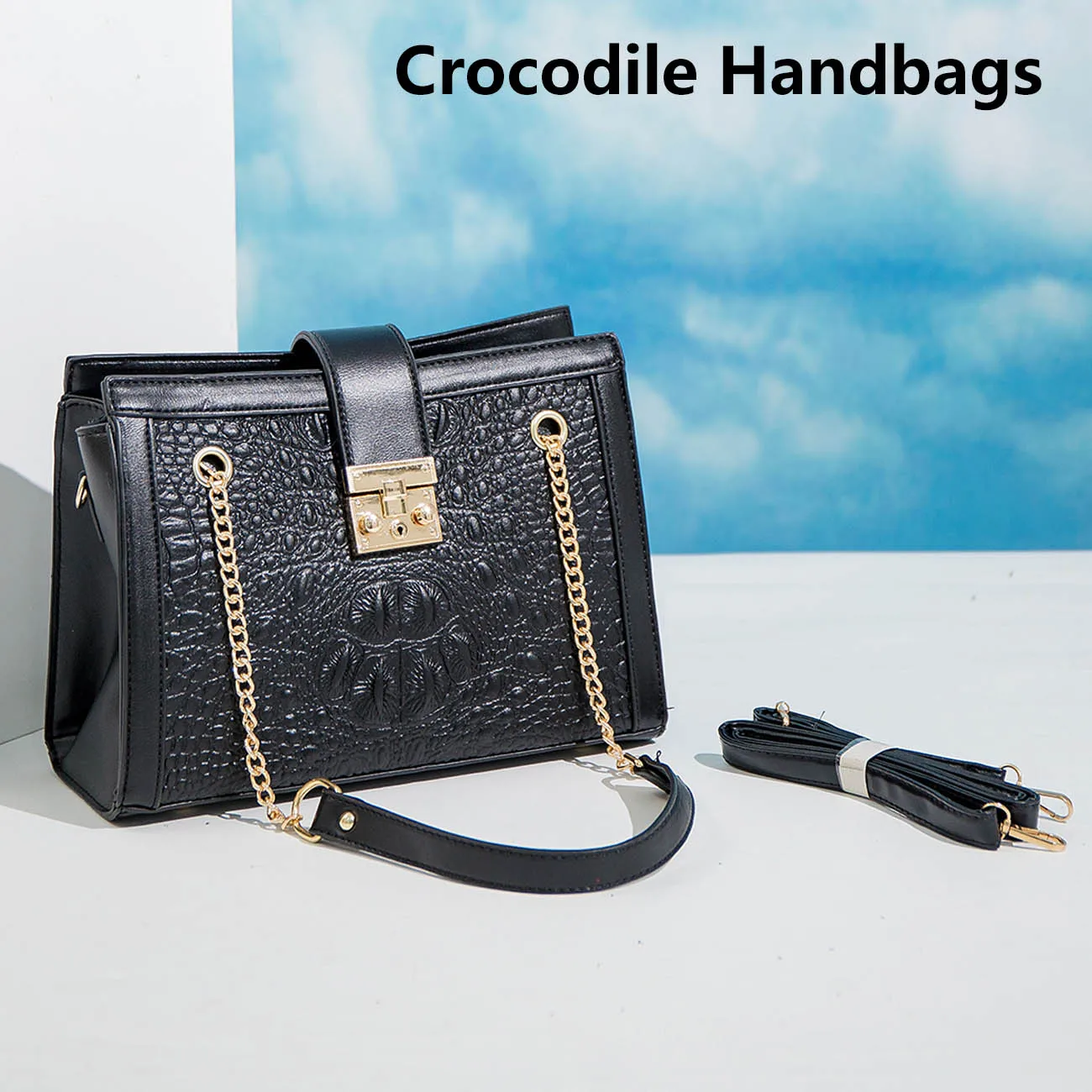 2022 new design crocodile pattern shoulder bag premium purses and handbags ladies luxury bags