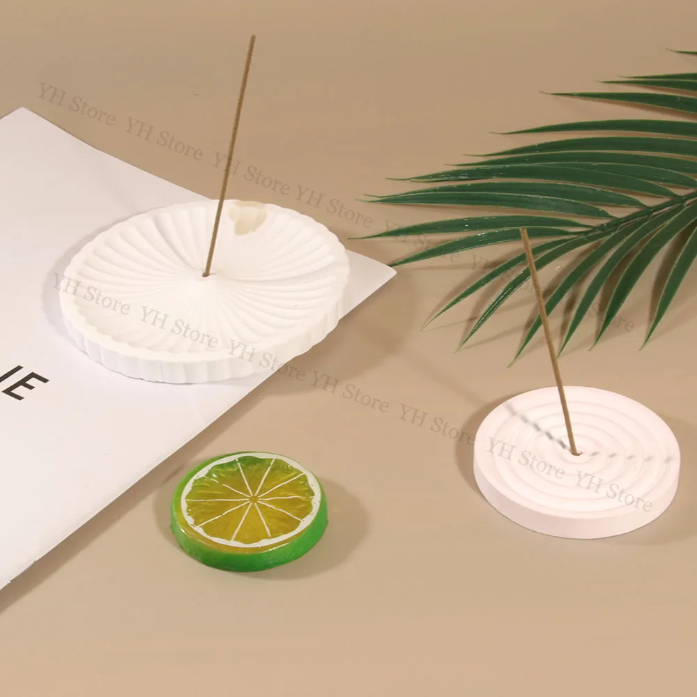 Уникальная силиконовая форма для бетона Круглый держатель благовоний подноса