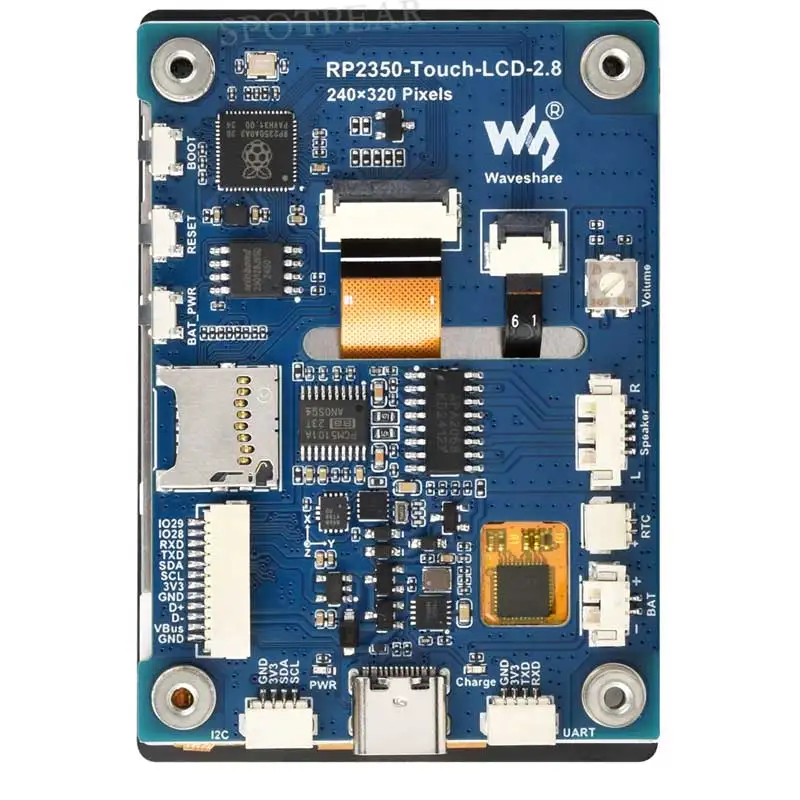 Raspberry Pi Pico 2 RP2350 8-дюймовый емкостный сенсорный ЖК-экран макетная плата 240x320