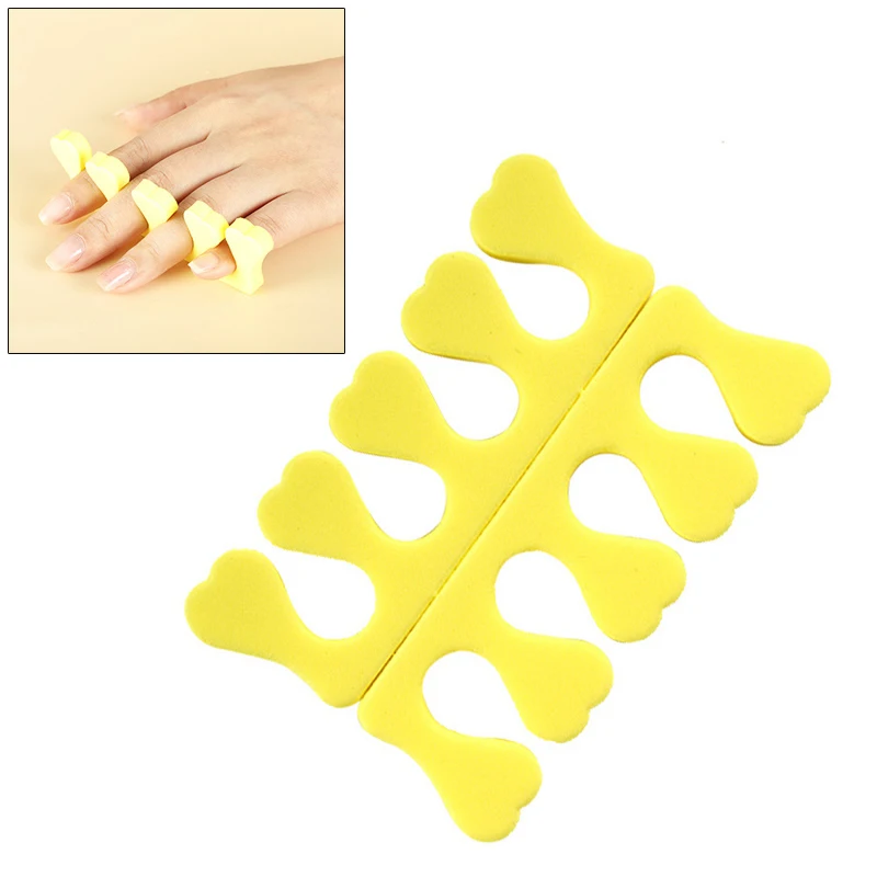 

1 Pair Fingernails Toes Separators Sponge Cotton Nail Art UV Gel Polish Tools Manicure Pedicure Divider Soft Shop Salon Supplies