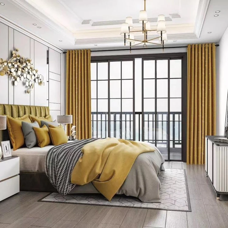 

Luxury Baroque Style Jacquard Curtain For The Living Room