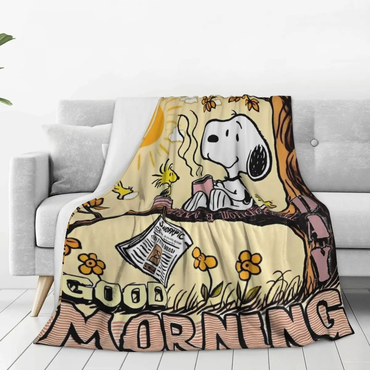 SNOOPY мультфильм Miniso (2)-bayingimg одеяла качественное супер теплое постельное белье