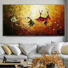 Современная художественная картина балерина, картина маслом, абстрактная танцевальная фотография, холст, настенные картины для гостиной, домашний декор