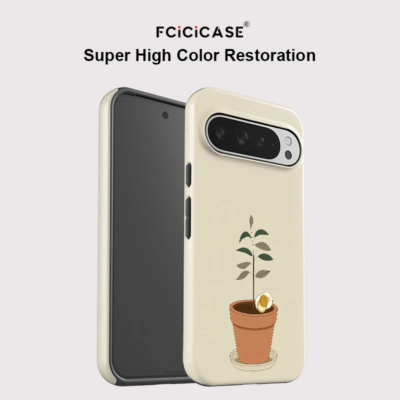 Фото Чехол для телефона Fcicicase с принтом листьев растений для Google Pixel 10A 8A 7A 9 10 Pro XL 8, матовый, противоударный, двухслойный, акриловый №3