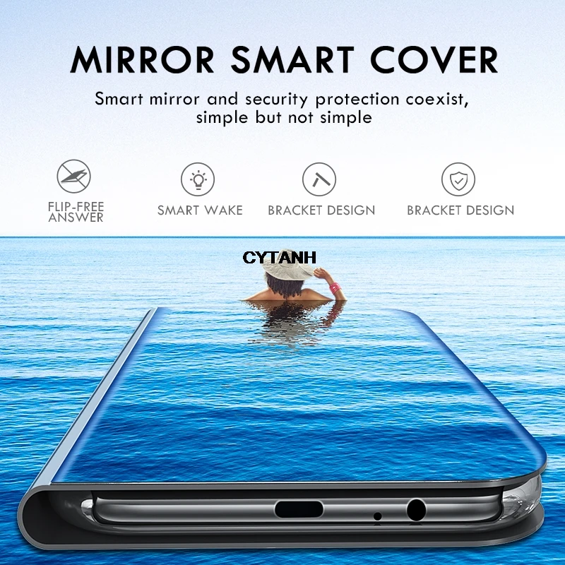Фото Чехол-книжка Smart Mirror из кожи для Honor X8b 4G (HonorX8b, X 8b, X8 b, LLY-LX1) 6.7 дюйма с магнитной подставкой №4