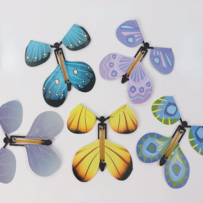 

2021 Creative Flying Butterfly Color Magic Paper Butterfly Novel Magic Butterfly Children's Magic Props and Kids Outdoor Toys