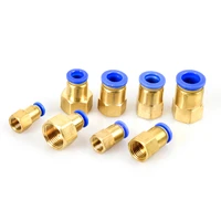 1pc pcf pneumatic quick connector air fitting for 4 6 8 10 12mm hose tube pipe 18 38 12 14 bsp female thread brass