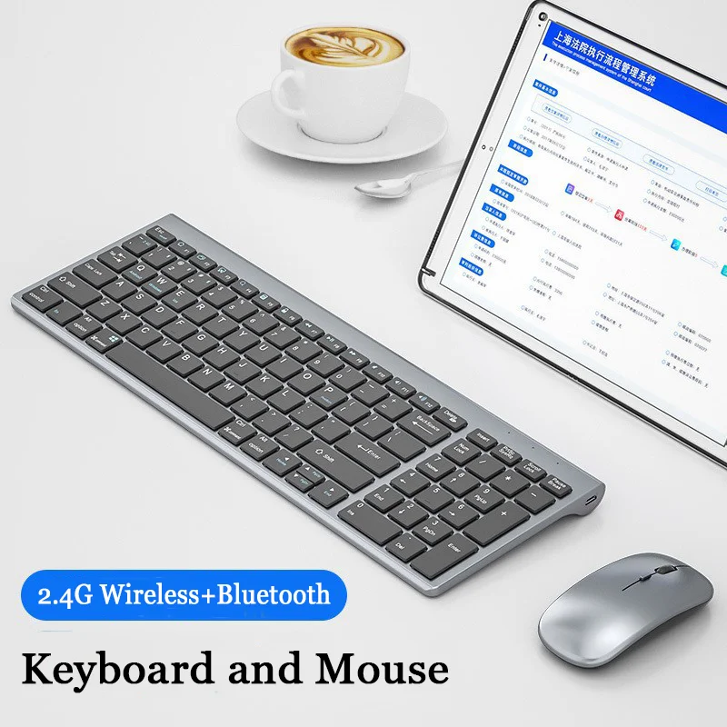 Купи Wireless Bluetooth Keyboard With Numeric Keypad Silent Wireless Keyboard Mouse Combo For Laptop Tablet PC Windows Android Apple за 1,882 рублей в магазине AliExpress