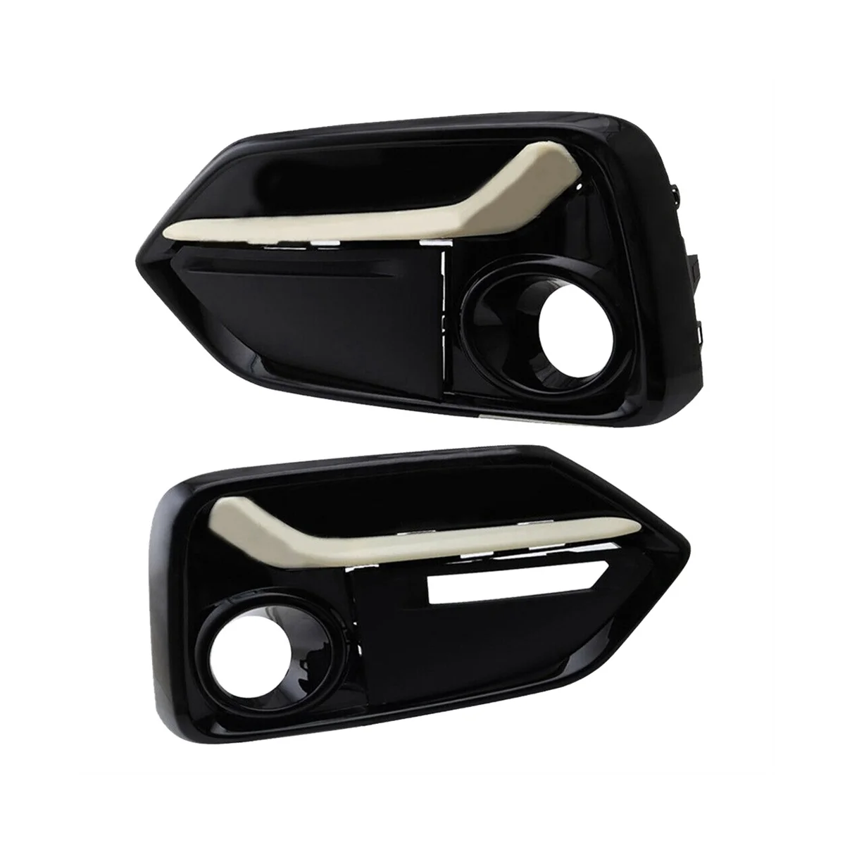

1Pair Right+Left Front Bumper Fog Light Cover Trim Headlights Covers Frame Hole for Honda Civic Type R 2017-2021