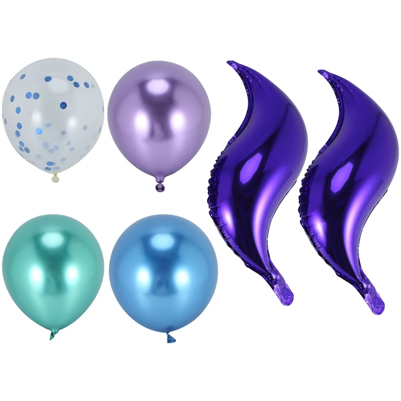 

LICG 44 шт. воздушный шар в виде хвоста русалки, оформление детской вечеринки в честь Дня Рождения