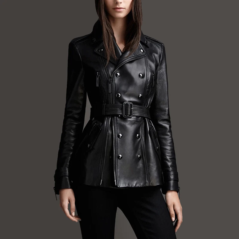 

Куртка женская из натуральной овечьей кожи, на весну-осень