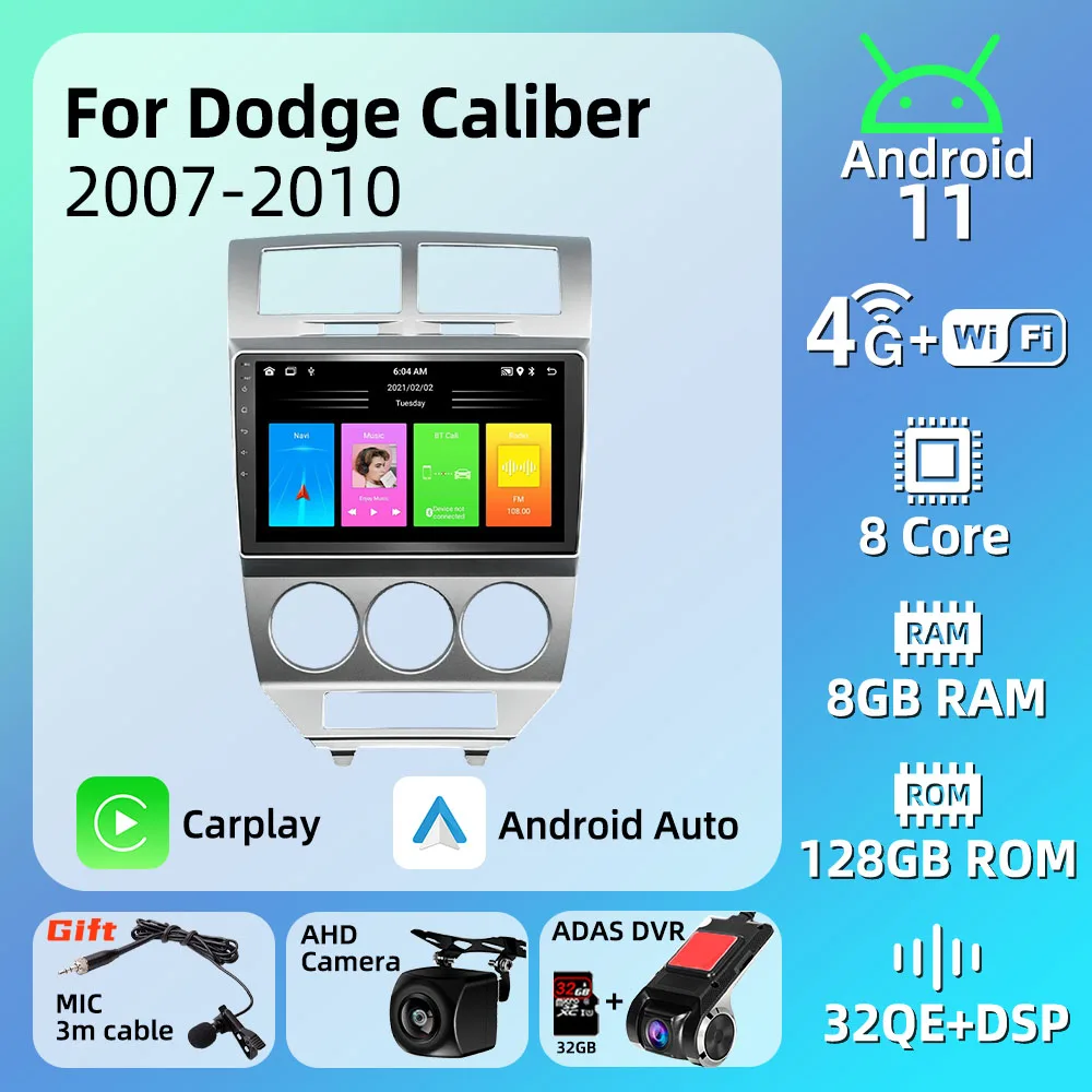 Stereo For Dodge Caliber 2007-2010 10.1