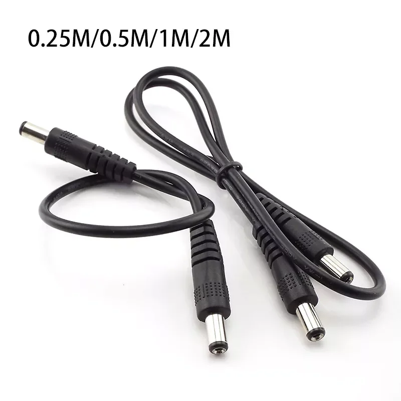 

3A DC male to male Power supply diy cord cable 5.5 x 2.1mm Male CCTV Adapter Connector Power Extension Cords 0.5M/1M/2M