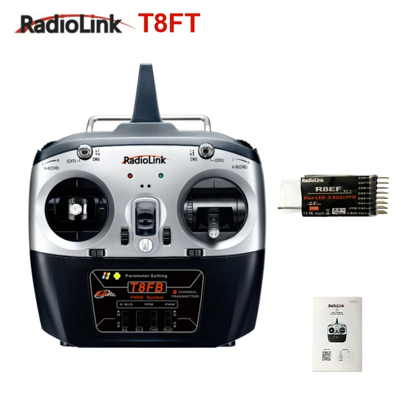 Radiolink T8FB 8CH RC Transmitter and Receiver R8EF 2.4GHz Radio Controller SBUS/PPM/PWM for Drone/Fixed Wing enlarge