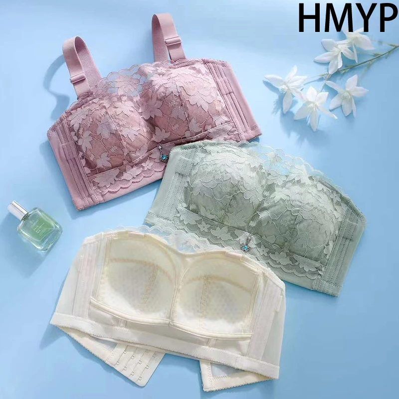 

Comfort Soft Sexy Underwear Detachable shoulder strap Gather Together Bra Anti-Sag Ventilate Brassiere No Steel Ring Tube Top