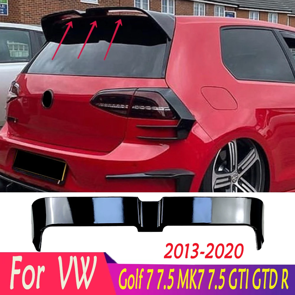 Глянцевый черный Автомобильный спойлер на крышу для Volkswagen 2013-2020 Golf 7 5 MK7 GTI GTD R