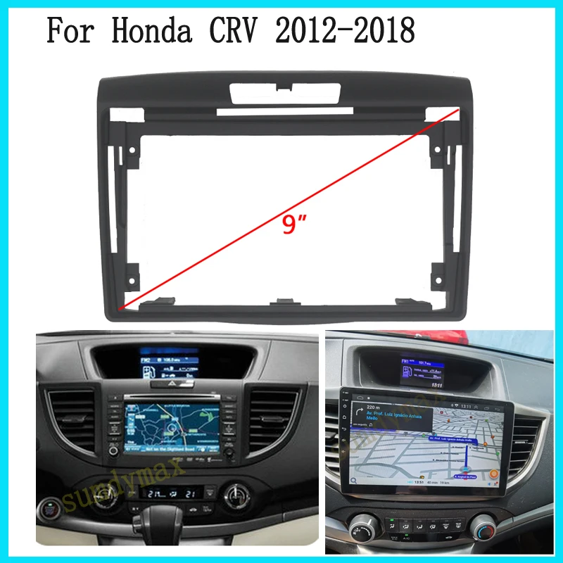 

9 Inch big screen 2 Din android Car Radio Fascia Frame for honda CRV 2012-2017 car panel Trim Dashboard Panel Kit