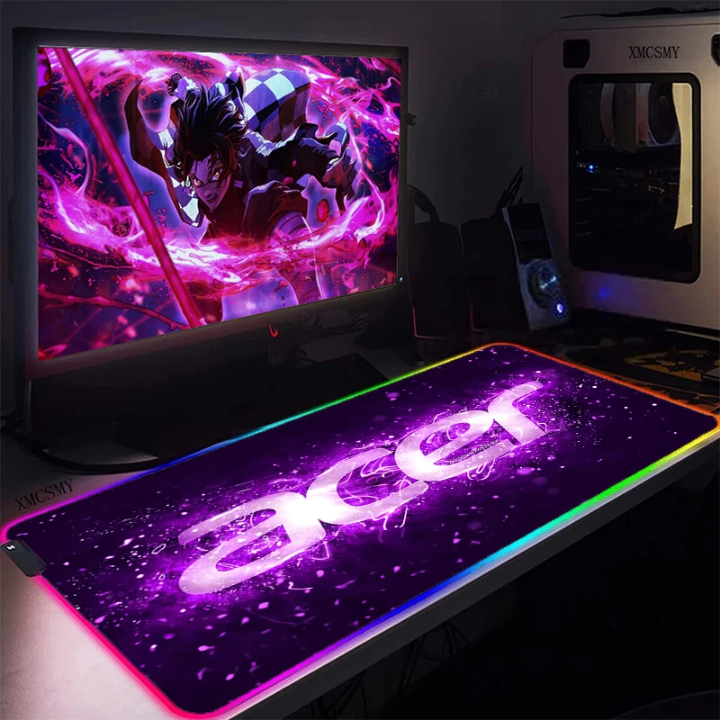 

Acer Laptop Gamer Rgb Mouse Pad Computer waterproof Backlit Mouse Mat Large Gaming Keyboard Pads Desk Backlight Big Mousepad