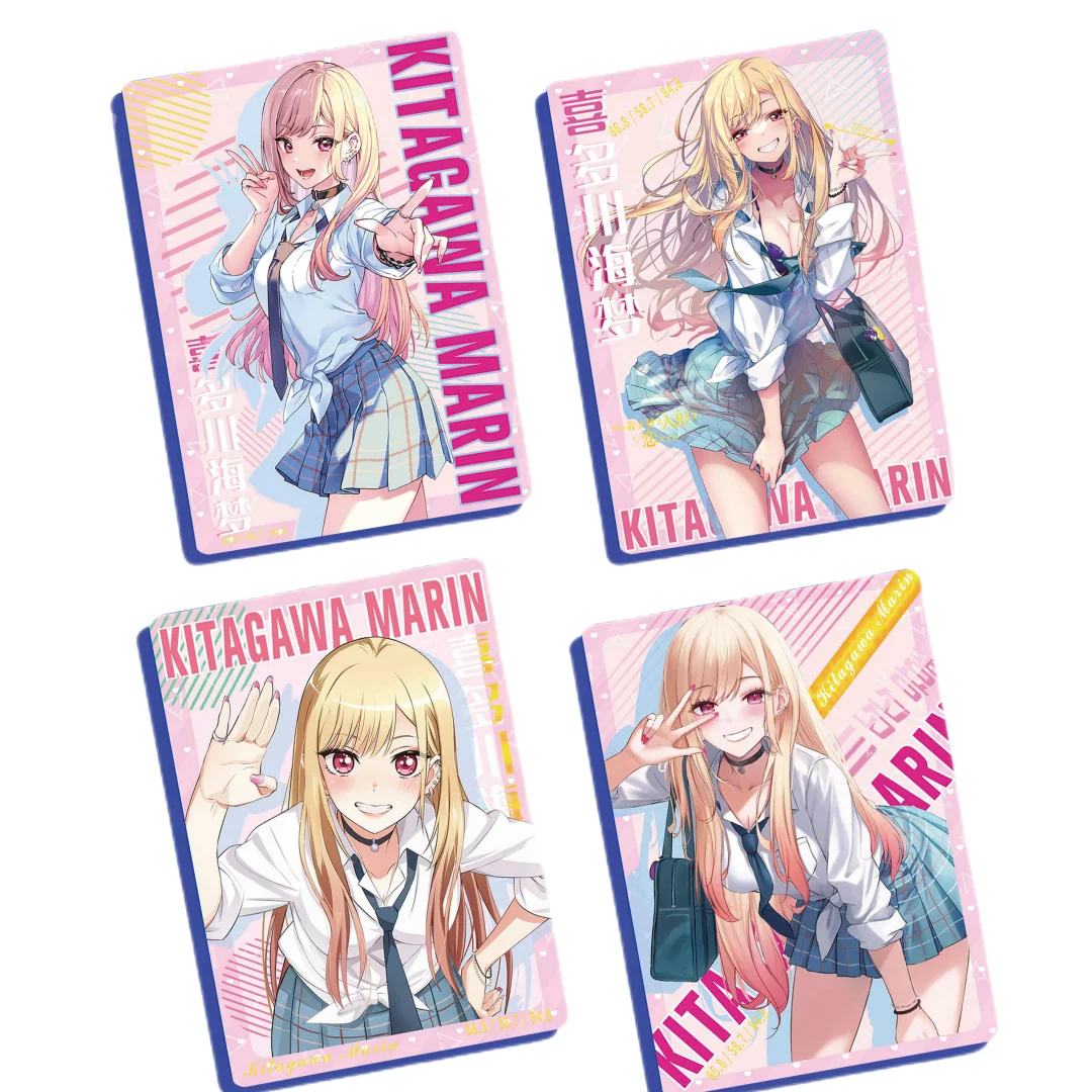 

Kitagawa Marin My Dress-Up Darling anime peripheral homemade flashcards anime figure collection card toy gift 4pcs/set