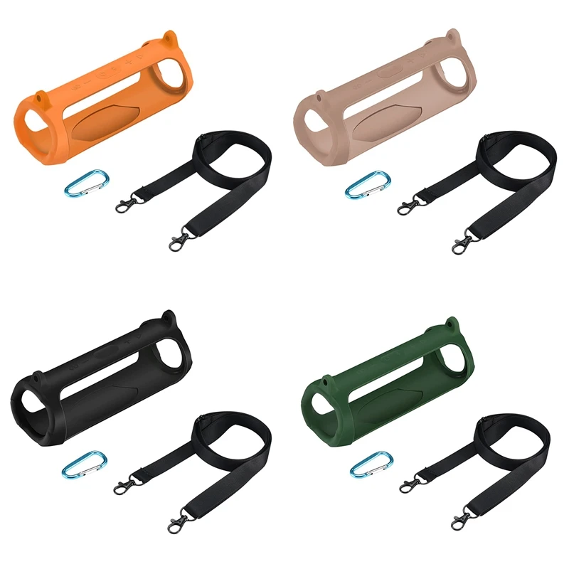 

AYHF-для JBL Charge 5 портативный силиконовый защитный чехол для Bluetooth-колонки. С плечевым ремнем и карабином