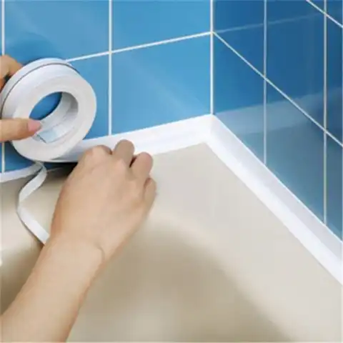 Лента герметичная самоклеящаяся водостойкая для ванной и кухни