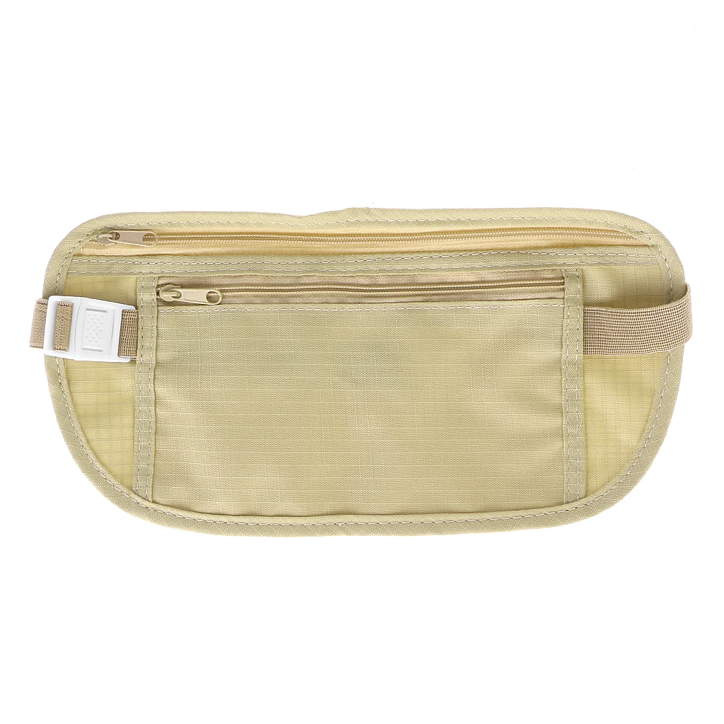 

1pc Travel Pouch Hidden Compact Security Money Waist Belt Bag Pocket