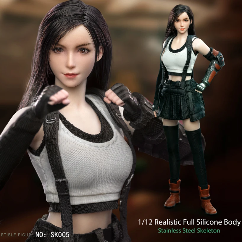 

In Stock SHARKTOYS SK005 1/12 Fantasy Female Warrior Tifa Figure Model 6'' Soldier Action Body Doll Full Set Collectible Toy