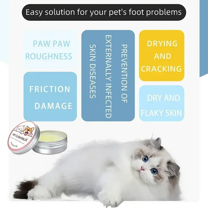 Pfoten бальзам для Katzen 50g Katze Hund Pfote Schutz creme Haustier Nasen schutz Feuchtigkeit Riss Füße Reparatur