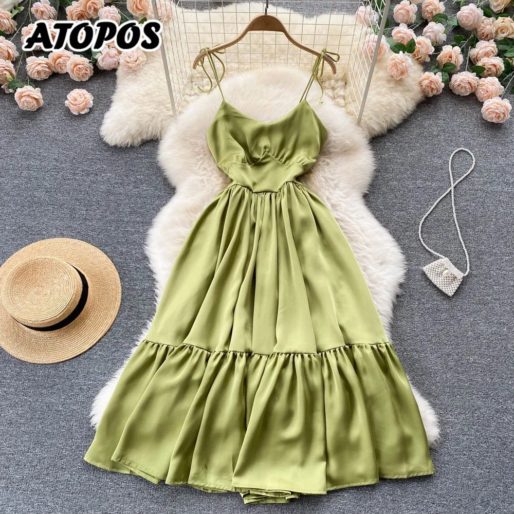 

Женское атласное вечернее платье на бретельках, с открытой спиной