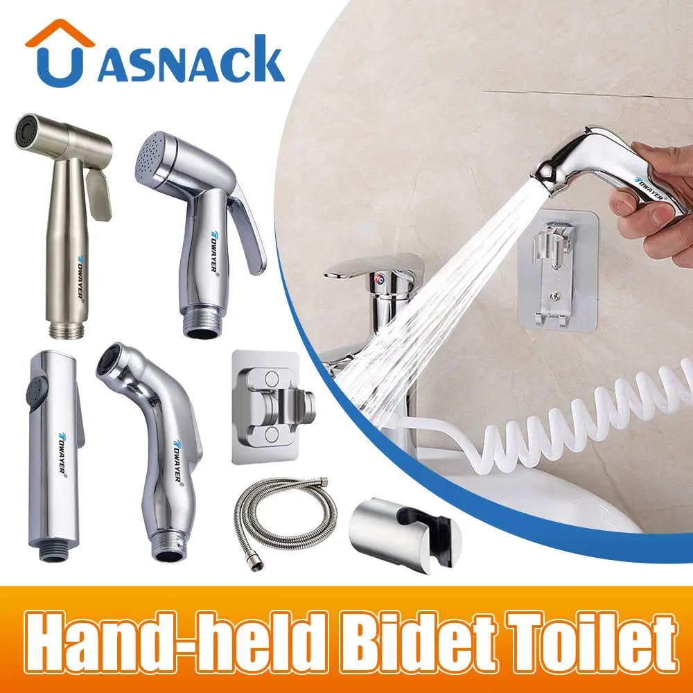 

Handheld Bidet Toilet Sprayer Stainless Steel Spray Home Bathroom Shower Head Bathroom Self Cleaning Tools Bidet Shower Head