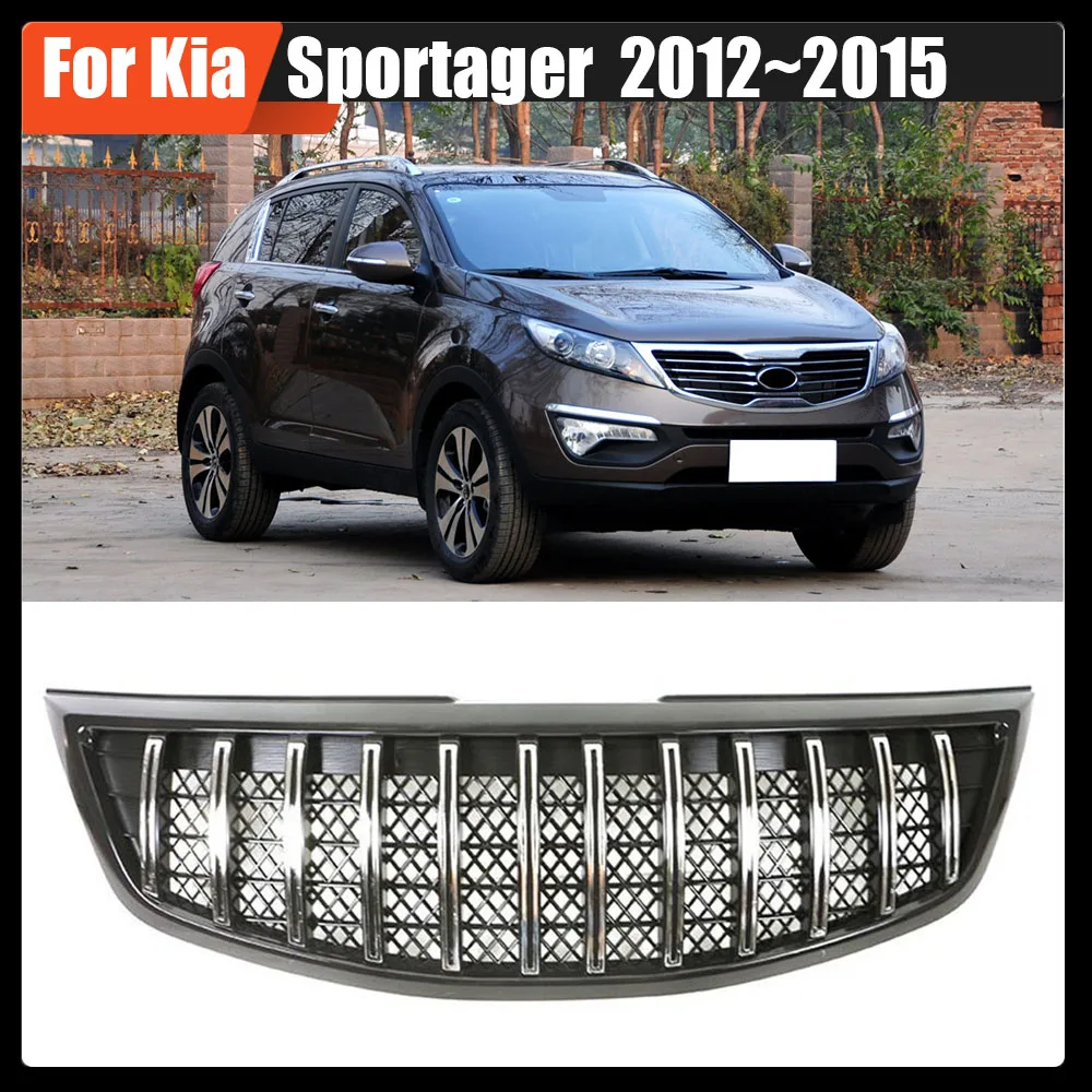 

Top Quality Auto Front Grille Racing Grill Cover Radiator Grille Bumper Grills Mask Trims For Kia Sportager 2012~2015
