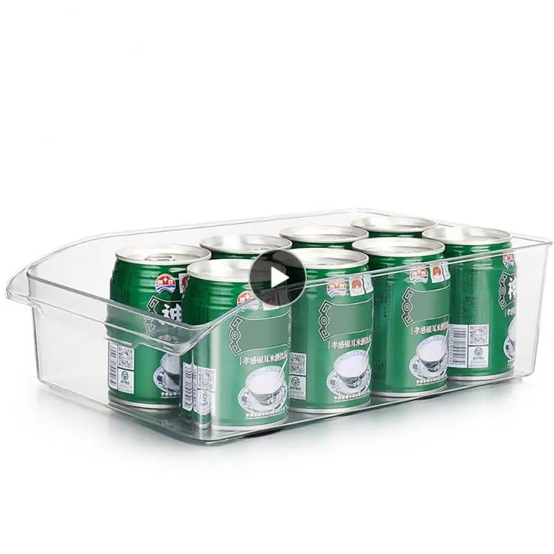 

Small Pull-out Cans Beverage Bottle Storage Box Refrigerator Fruits And Vegetables Storage Box Transparent Freezer Storage Box